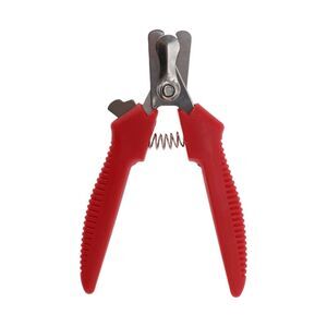 Durable Short Handle Pet Nail Clippers for Cat for Dog Red